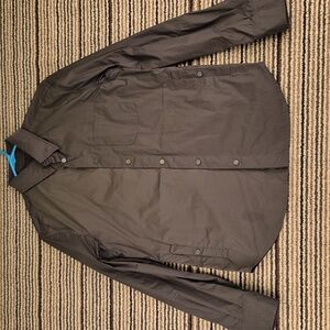 SUITSUPPLY Limonta East Solid Dark Green Nylon‎ Medium Shirt Windbreaker Jacket